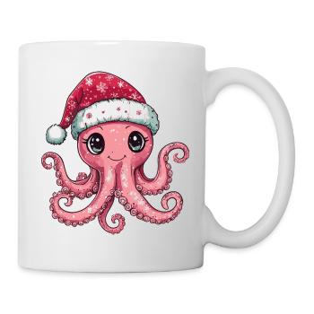 Octopus Christmas Xmas - Mug - white - Right