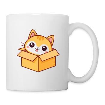 Boxed kawaii kitten - Mug - white - Right