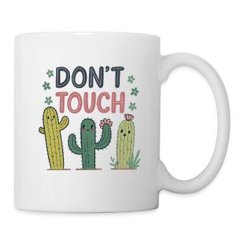 Ne Pas Toucher Cactus Joyeux - Mug blanc - blanc - Droite