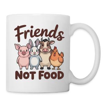 Friends not Food - Cool Veganism Logo - Mug - white - Right