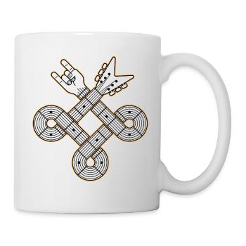 Nœud celtique de guitare entrelacée - Mug blanc - blanc - Droite