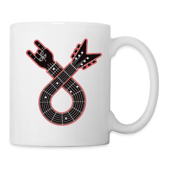 Boucle de guitare avec instruments de doigts - Mug blanc - blanc - Droite