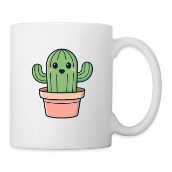 Cactus Sourire En Pot - Mug blanc - blanc - Droite
