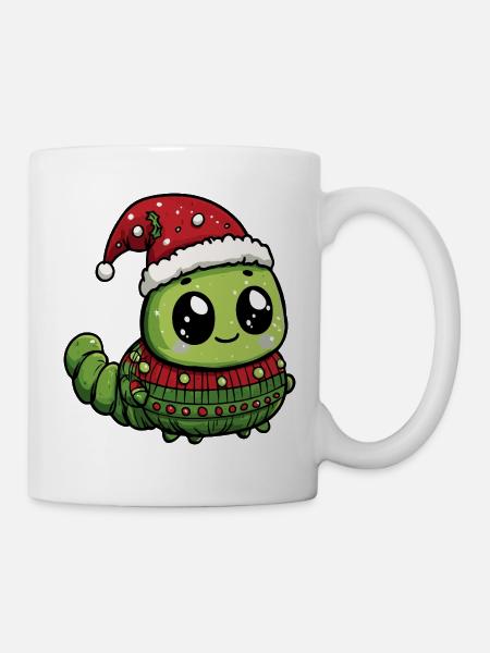 Wurm Weihnachten Xmas - Tasse - Weiß