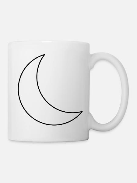 Mond / Halbmond - Tasse - Weiß