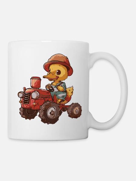 Ente Traktor Farmer - Tasse - Weiß