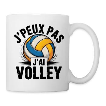 Je peux pas j ai Volley Humour cadeau - Mug blanc - blanc - Droite