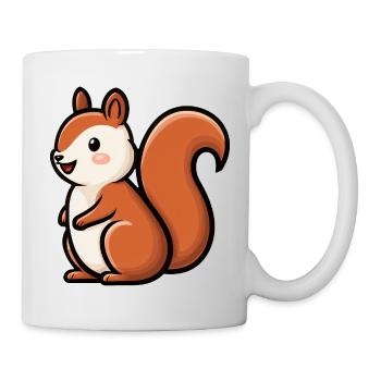 Verspielter Eichhörnchen-Charme - Tasse - Weiß - Rechts