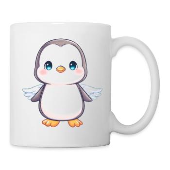 Cute Penguin Cartoon Angel Kawaii Chibi - Mug - white - Right
