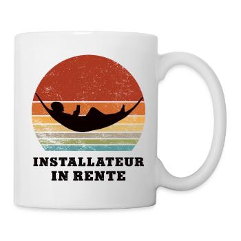 Rente Installateur Rentner Pension Ruhestand - Tasse - Weiß - Rechts