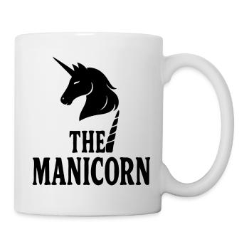 Logo manicorne masculin minimaliste en gras - Mug blanc - blanc - Droite