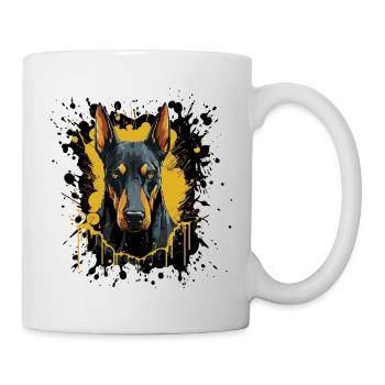 Doberman Splash Art - Mug - white - Right