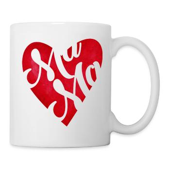 Red Heart Mama - Mom Gift - Mug - white - Right