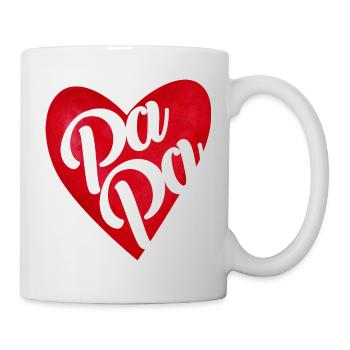 Red Heart Dad – Papa-Geschenk - Tasse - Weiß - Rechts