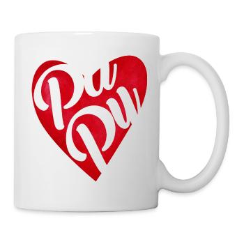 Red Heart Grandpa – Opa-Geschenk - Tasse - Weiß - Rechts