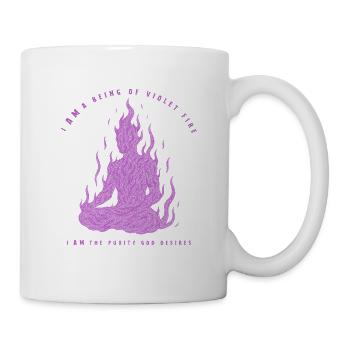 Violette Feuermeditation - Tasse - Weiß - Rechts