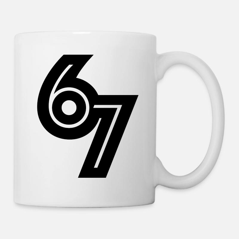 67 black - Mug - white