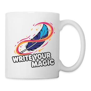 Plume de la Magie de l’Écriture - Mug blanc - blanc - Droite