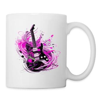 E-Gitarre Gitarre Gitarrist Musik Instrument Rock - Tasse - Weiß - Rechts