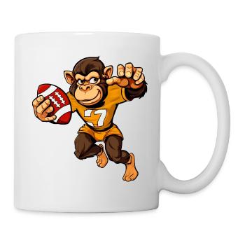 Monkeys Rugby - Mug blanc - blanc - Droite