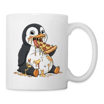 Pizza Penguin Spill Mignonne Cuisine italienne - Mug blanc - blanc - Droite