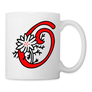 Lettre O Initiale - Mug blanc - blanc - Droite