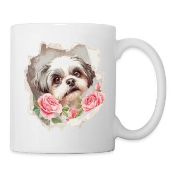 Shih Tzu Vintage - Tasse - Weiß - Rechts