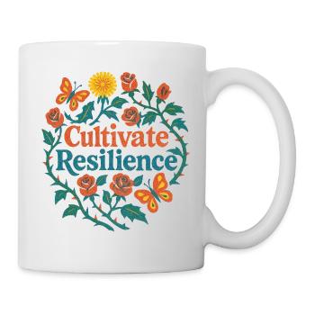 Cultivate Resilience Floral Heart - Mug - white - Right