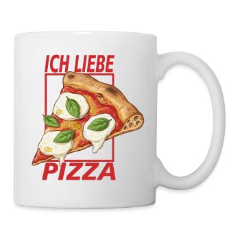Ich liebe Pizza - Tasse - Weiß - Rechts