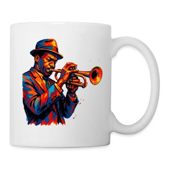 Jazz – Trompete – Musik - Tasse - Weiß - Rechts