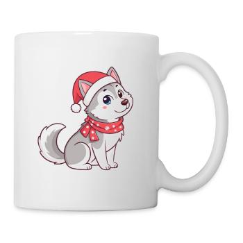 Husky Weihnachtszeichentrick-Süßigkeit - Tasse - Weiß - Rechts
