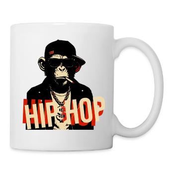 Hip-Hop-Schimpansen-Bling-Ikone - Tasse - Weiß - Rechts
