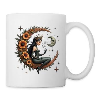 Lunar Goddess in Flowers - Mug - white - Right