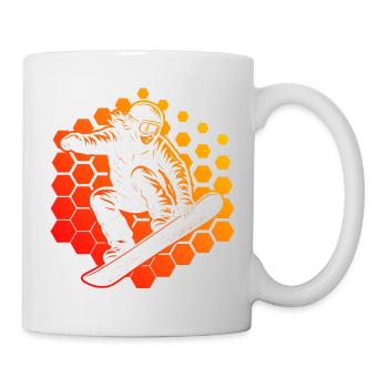 Vintage Snowboard Design für Snowboard - Tasse - Weiß - Rechts