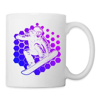 Klares Snowboard Motiv für jeden Tag - Tasse - Weiß - Rechts