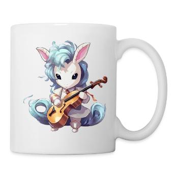 Unicorn playing the violin - Mug - white - Right