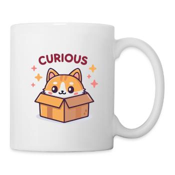 Curious kitten in the box - Mug - white - Right