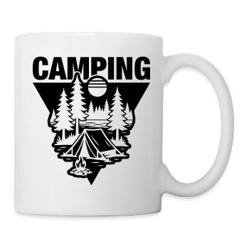 Camping sous tente Symbole de la nature - Mug blanc - blanc - Droite