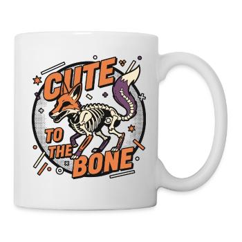 Skelettfuchs: Cute to the Bone - Tasse - Weiß - Rechts