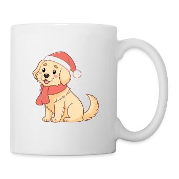 Hund Weihnachtswarme Zeichnung - Tasse - Weiß - Rechts