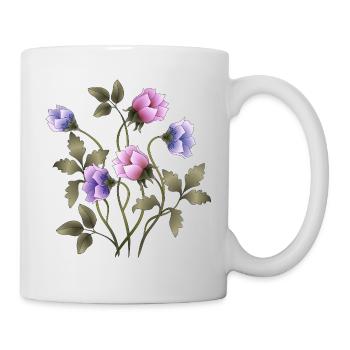 Blumen - Tasse - Weiß - Rechts