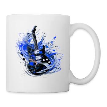 E-Gitarre Gitarre Gitarrist Musik Instrument Rock - Tasse - Weiß - Rechts