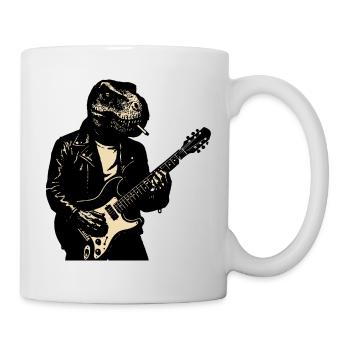 Tyranno Rocker Dino Guitarist - Mug - white - Right