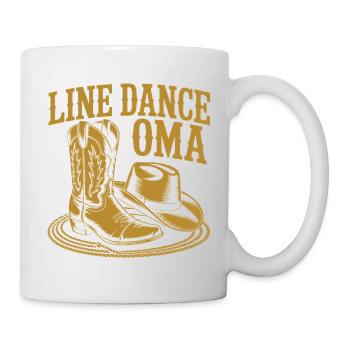 Line Dance Granny Boots Hat - Mug - white - Right