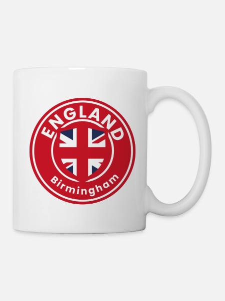 Birmingham England Emblem-Runde - Tasse - Weiß