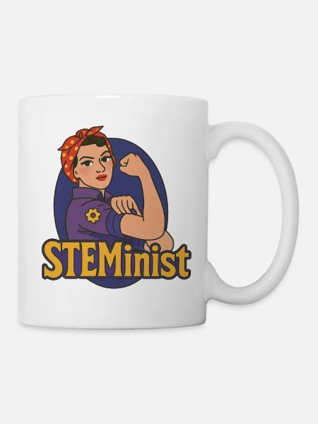 Rosie Power, STEMiniste, - Mug blanc - blanc