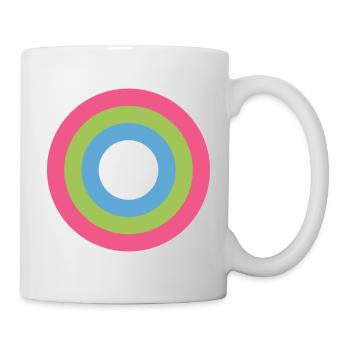 Palette d’anneaux concentriques LGBTQ polysexuel - Mug blanc - blanc - Droite