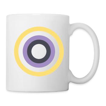 Palette d’anneaux concentriques LGBTQ Non Binaire - Mug blanc - blanc - Droite