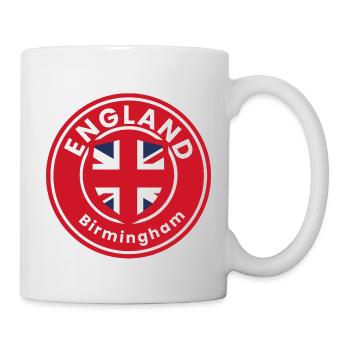 England Birmingham Emblem Abzeichen - Tasse - Weiß - Rechts