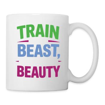 Train like a beast, look like a beauty - Mug - white - Right